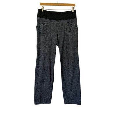 prAna Summit Hybrid Pants Women's L Regular Inseam Charcoal DWR Hiking Stretch