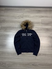 Vintage Abecrombie & Fitch faux fur fuzzy zip up hoodie avantgarde japanese hype