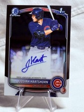 Josiah Hartshorn 2025 Bowman Draft Chrome 1st Bowman Auto Chicago Cubs