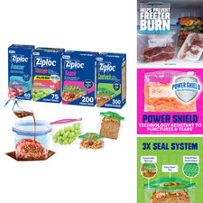 Ziploc Brand 635 Count Food Storage And Sandwich Bags Variety Pack 392242