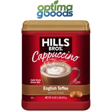 Hills Bros. Instant Cappuccino Mix, English Toffee (16 Oz, Pack of 1)