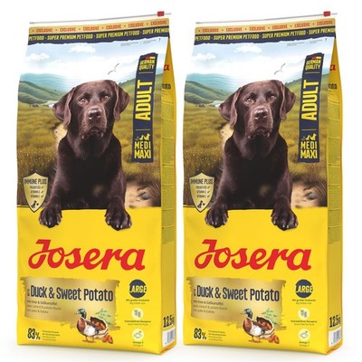 2 x 12,5 kg Josera M/M Adult Duck & Sweet Potato Trockenfutter für große Hunde