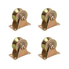 2-Inch Heavy Duty V-Groove Caster Wheels for Industrial Machines (4 Pcs)