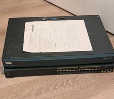 Lot of 2 Cisco Catalyst 2960X 24-Port PoE Gigabit Switch And Cisco 2651 Router