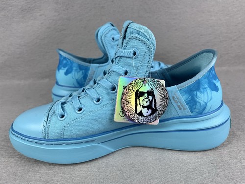 Skechers x Snoop Dogg Canvas Slip-ins Boss Life 186000 TURQ Women - Sz 8.5 - Picture 2 of 10