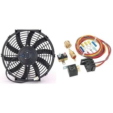 JEGS 52101K Electric Fan & Temperature-Controlled Fan Harness & Relay Kit Includ