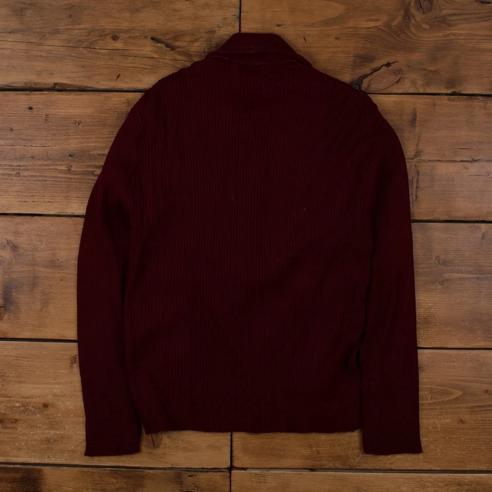 Vintage Campus 1/4 Zip Jumper Sweater L 60s USA Made Suede Patch Womens V-Neck - Image 2 of 4