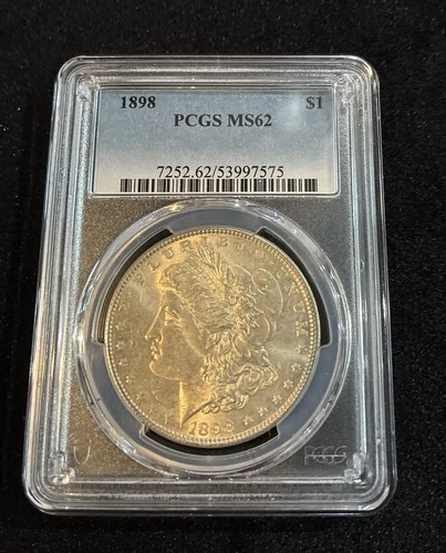 1898 P Morgan Silver Dollar PCGS MS62