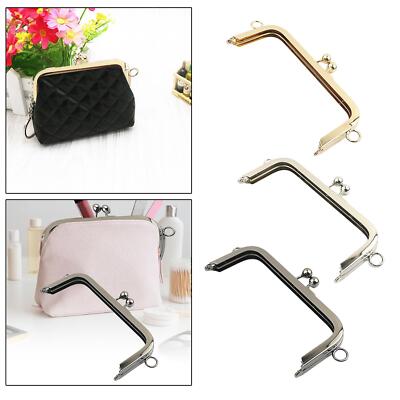 Metal Purse Frame Hardware Kiss Clasp Lock for DIY Craft Purse