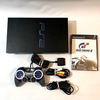 Sony Playstation 2 PS2 FAT Original Console System Bundle SCPH-39001  *READ*NO TV