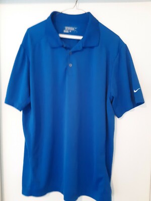NIKEGOLF Tour Performance Mens Polo Shirt XL Blue Dri-Fit Polyester (The Hills) 