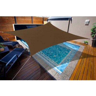 ALION HOME Outdoor Sun Shade Sail Canopy Shelter Cover Patio Awning Garden Pool Rectangle