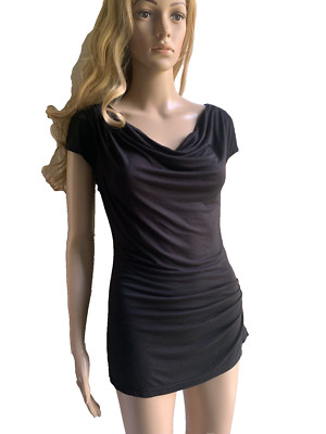 Max's Studio Tank Color Black Size S Top 92% Viscose 8% Spandex Exclusive/ trim