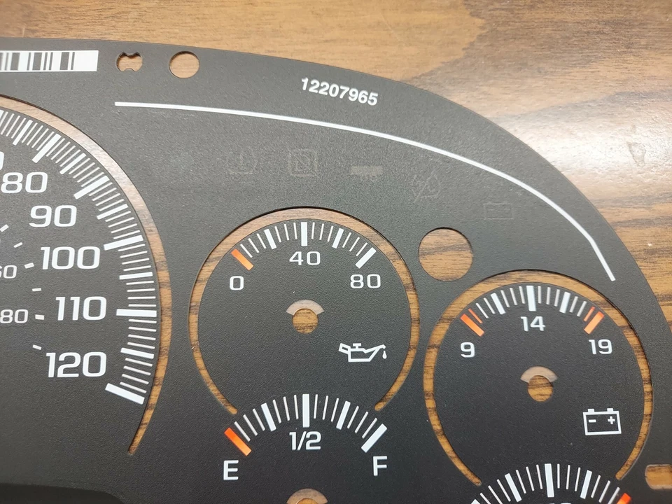 100 GM Gauge Face Overlay Silverado Sierra Instrument Clusters 03 04 05 OEM  - Image 2 of 3