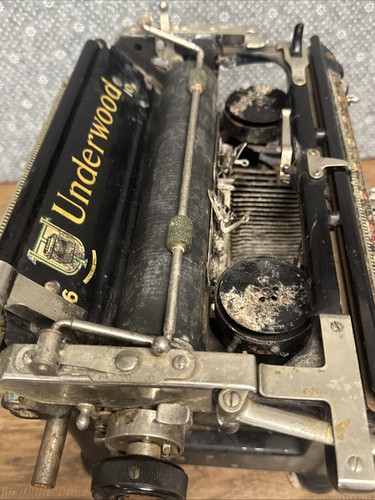 Antique Underwood Standard 6 10 Manual Typewriter Made In USA Parts Or Repair JD - Picture 10 of 17