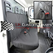 Fiat Ducato Van Rear Seat Covers Tailored & Waterproof (2006-2022) Black 381