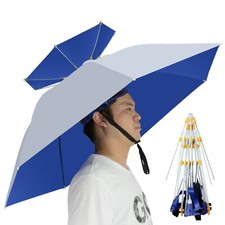 Umbrella Hat Folding Adjustable Sun Rain Cap 37.4  UPF 50 UV Protection Lar...