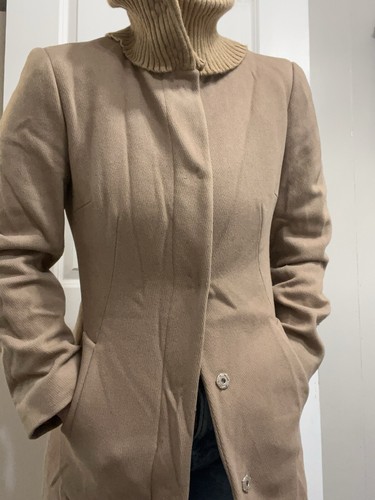 D&G Dolce & Gabbana Damen Braun Wolle Mantel Jacke Gr. 26/4 Camel LESEN - Bild 11 von 12