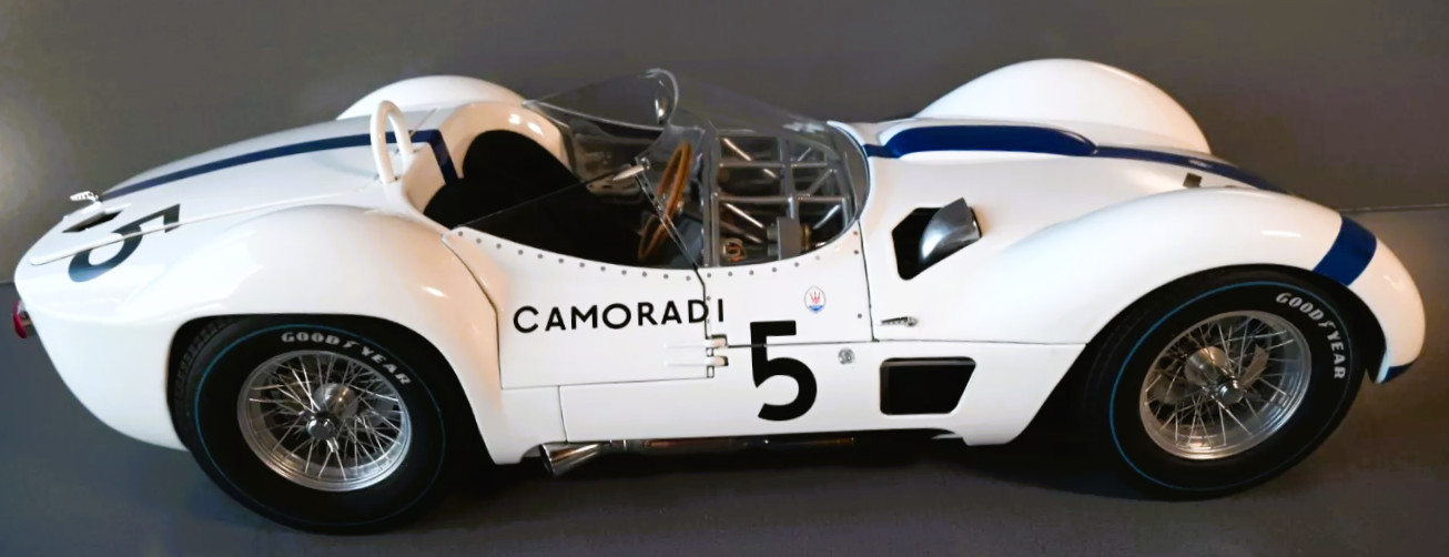 Maserati w/Engine & Wire Wheel Rims Custom Built1:12LARGE SCALE METAL BODY MODEL