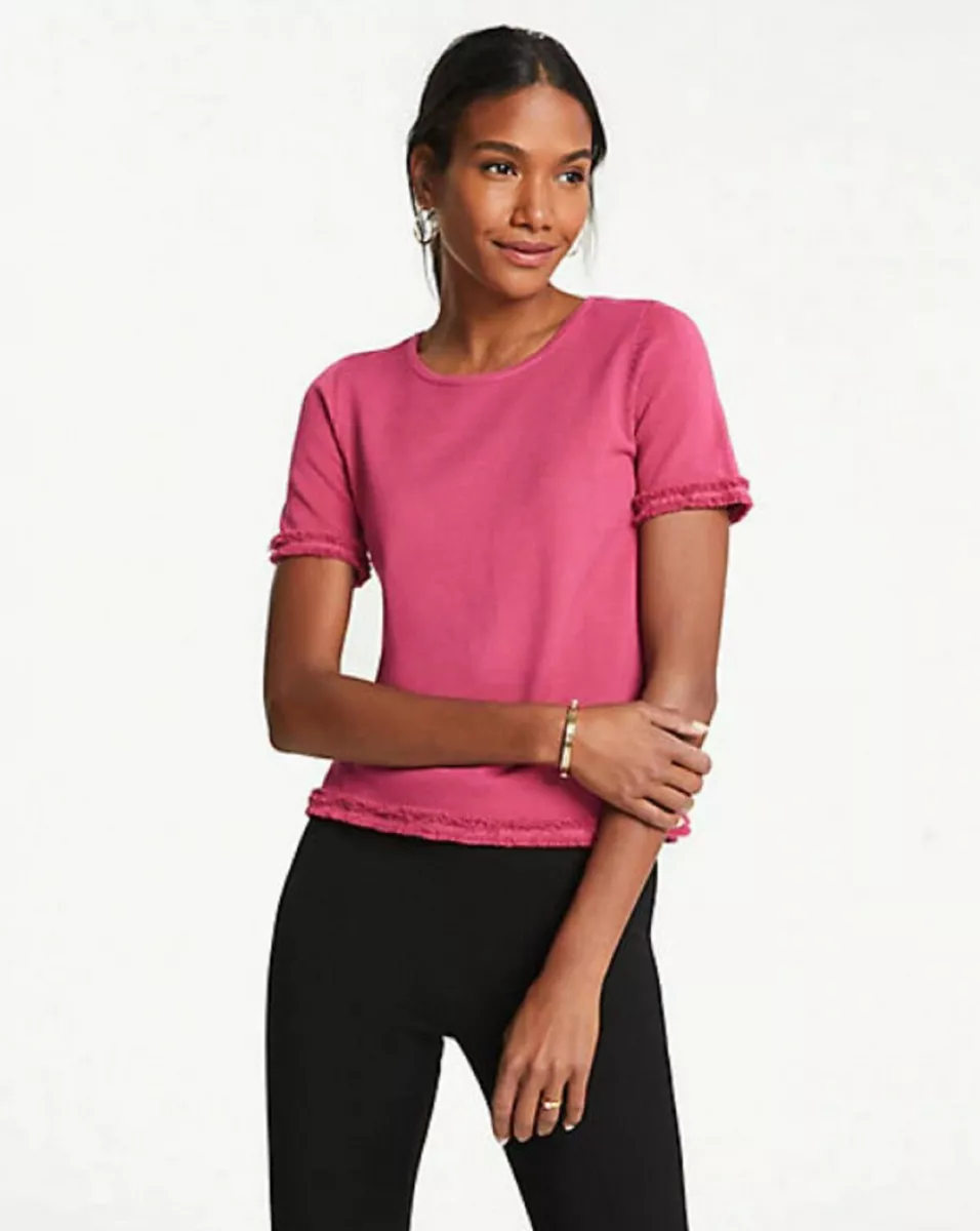 Ann taylor pink sweater clearance
