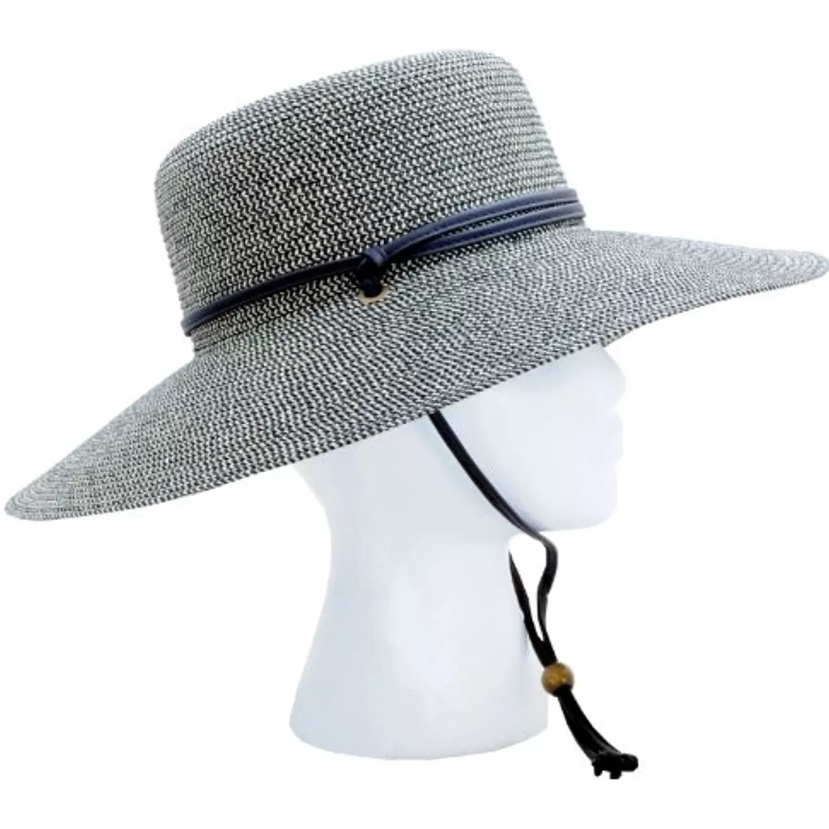 Sloggers Women s Wide Brim Braided Sun Hat with Wind Lanyard