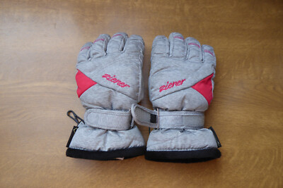 Handschuhe Ziener grau pink für Mädchen ca. Gr. S leichte Gebrauchsspuren