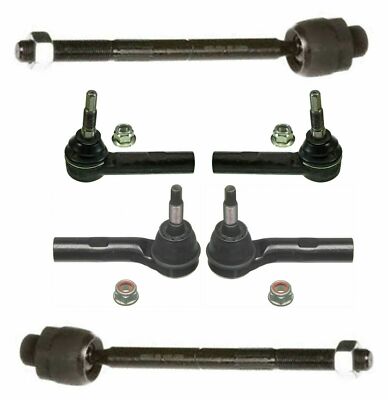 Tie Rod Ends 4pc Inner and Outer Kit For Dodge Dakota 00-04 Durango 00-03 4wd