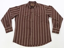 Rare Vintage WRANGLER Authentic Western Shirts Striped Button Front Shirt 90s L