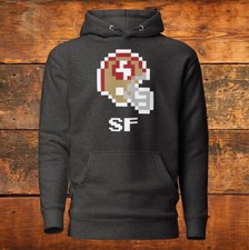 SAN FRANCISCO 49ERS HOODIE SWEATSHIRT NINTENDO TECMO BOWL CHRISTIAN MCCAFFREY