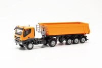 Herpa Lkw Iveco Trakker 4X4 Schmitz Kipp-Sz Kommunalorange 315111