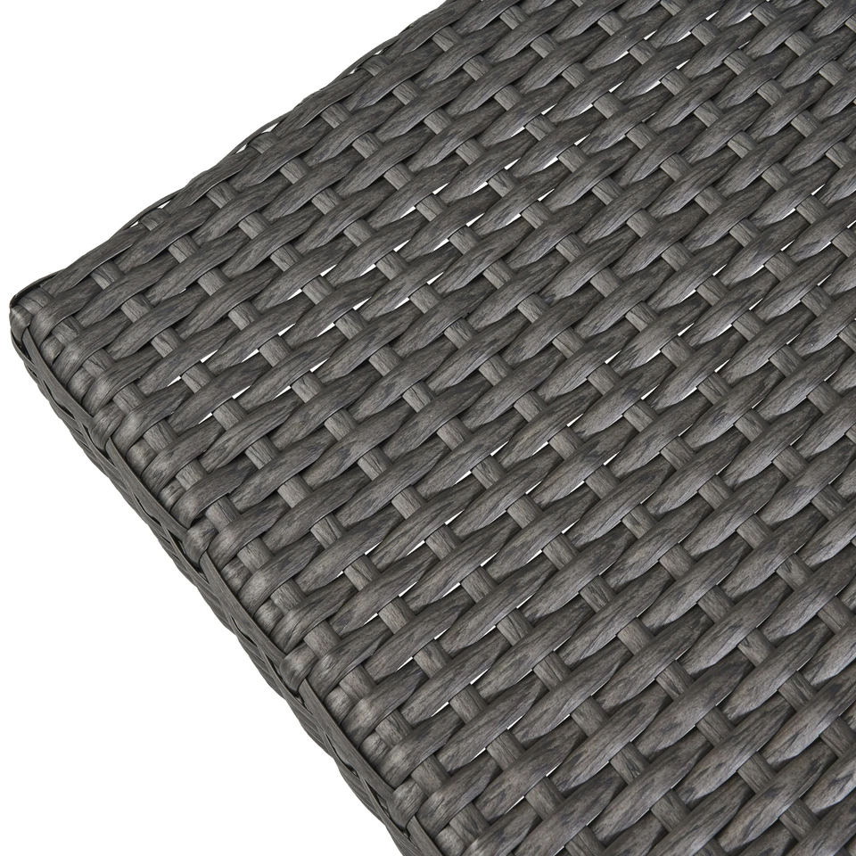 Chaise salón ajustable de mimbre gris para exteriores Nassau con cojín de carbón Foto 4 de 4