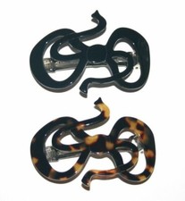 French Barrette Hair Clip Accessory Plastic Bow Fancy Ribbon New Made in France