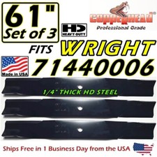 COPPERHEAD 3-PK 61" HEAVY DUTY WRIGHT BLADES 71440006 - 1/4" THICK - MADE IN USA