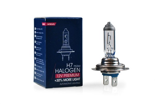 PREMIUM E1 H7 12 V/55W PX26d M-TECH Lampadina alogena Z107 omologazione faro - Foto 2 di 2