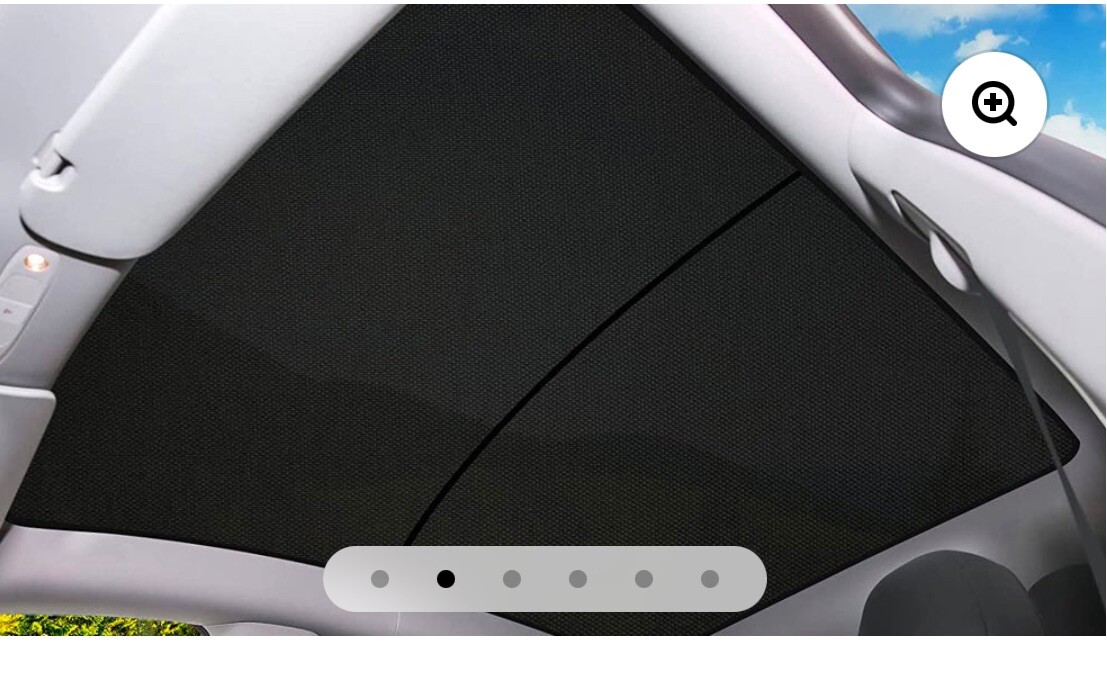 Tesla Model Y Glass Roof Sunshade Roof Shade Top Window Cover UV Sun Protection-image