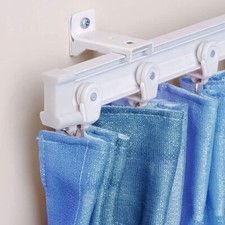 Curtain Rail Flexible Bendable Ceiling Curtain Track Wall Side Mounted Window UK