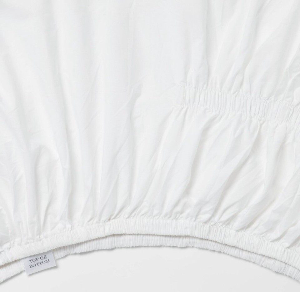 Threshold King Ultra Soft Fitted Sheet 300 Thread CountWhite eBay