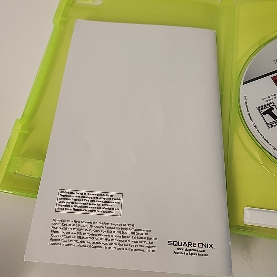 Jeu Final Fantasy XI Online Pour Xbox 360 (2006) - Version Complète Avec Boîte Et Manuel, Très Bon état