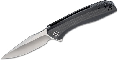 Civivi Baklash | Black G10 & Carbon Fiber / Satin 3.5'' Blade - C801D *NEW*
