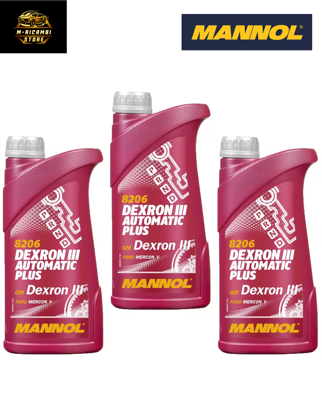 3 LITRI MANNOL DEXRON III 3  ATF OLIO CAMBIO AUTOMATICO OLIO SERVOSTERZO