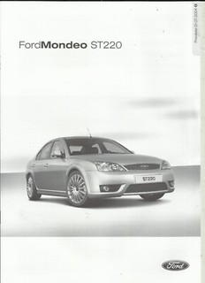 Prospekt Ford Mondeo St220 2004 Preise
