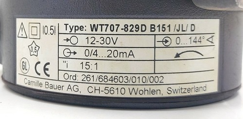 Camille Bauer Kinex WT 707-829D B151/JL/D Transmitter Angular Position Sensor - 第 6/12 張圖片