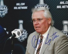 Autographed GLEN SATHER 8x10 Edmonton Oilers Hockey Photo w/ COA