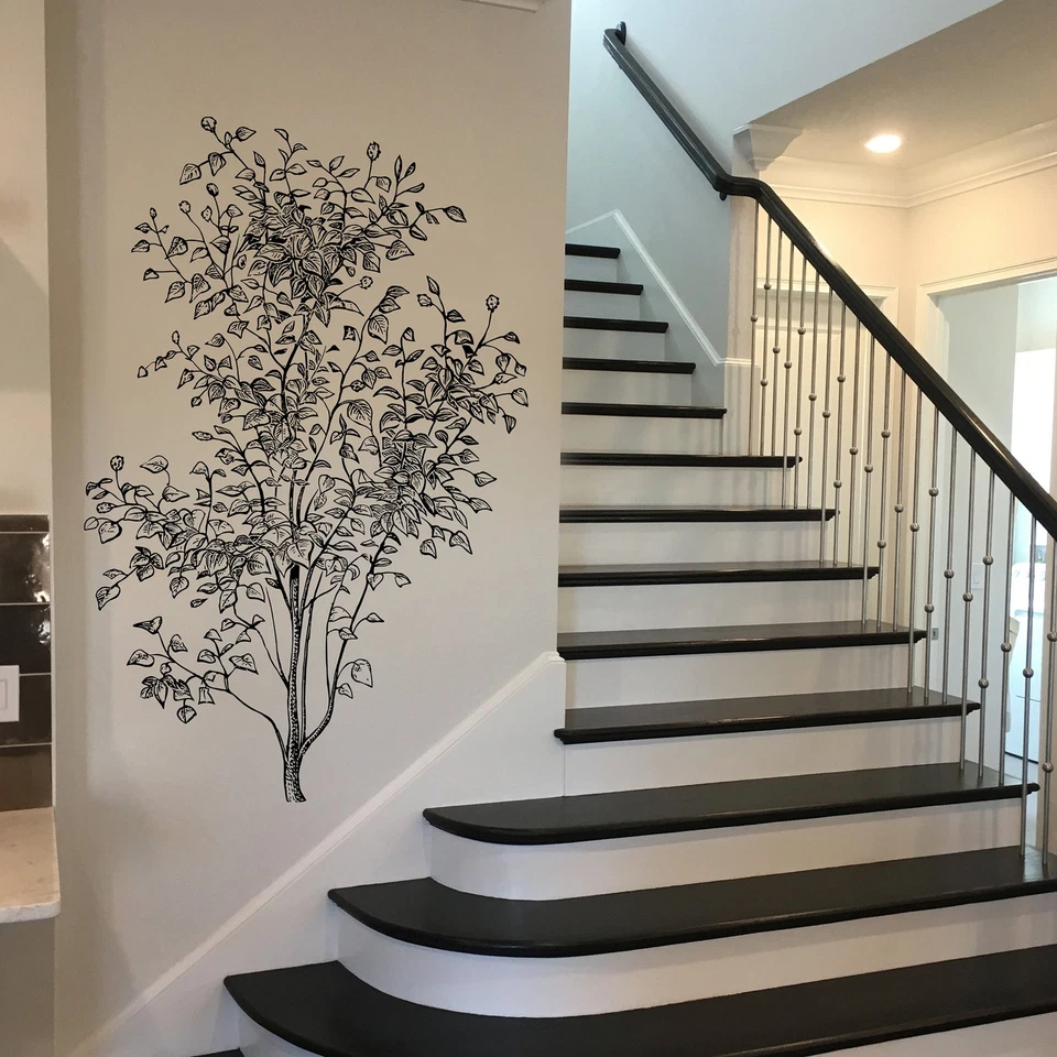 Tree Wall Decal Sticker. Bedroom Tree Bathroom Tree Nature Wall Decor. #6743 - Image 4 of 4