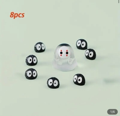 8pcs Ghibli Totoro Spirited Away Miyazaki Dust Bunnies For Croc