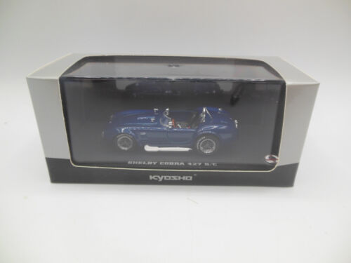 Rare Kyosho 03016SB Shelby Cobra 427s/c Racing Screen in Blue 1:43 Scale - Afbeelding 1 van 13