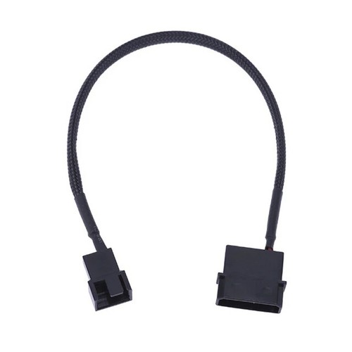 Braided 4Pin Molex LP4 Power to 3Pin/4Pin Case Cooling Fan Converter Adapter 12V - Picture 5 of 11