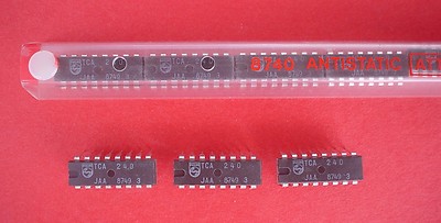 5 X PHILIPS ICs - IC TCA 240 BAUSTEIN ( ELEKTRONIK - BAUTEILE ICs ) 16 PIN / NEU