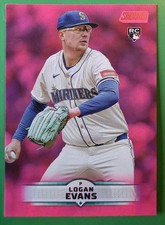 2025 Topps Stadium Club Baseball Logan Evans (RC) #52 Pink Parallel