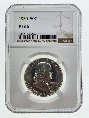 1950 Proof Franklin Half Dollar, NGC PF66